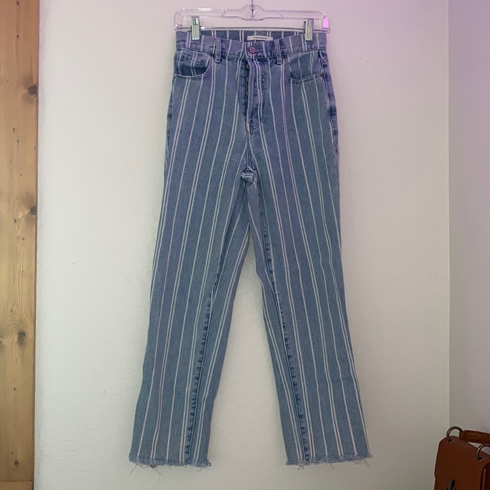 Pacsun pinstripe jeans with belt